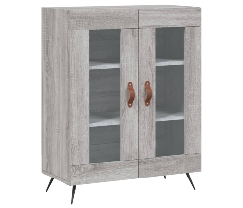 Aparador alto madera contrachapada gris sonoma 69,5x34x180 cm