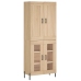 Aparador alto madera contrachapada color roble 69,5x34x180 cm