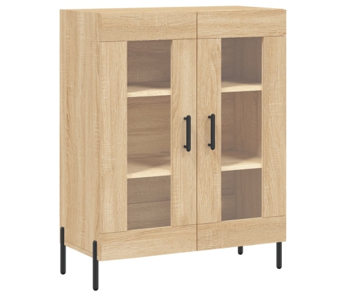 Aparador alto madera contrachapada color roble 69,5x34x180 cm