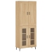 Aparador alto madera contrachapada color roble 69,5x34x180 cm