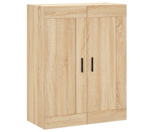 Aparador alto madera contrachapada color roble 69,5x34x180 cm