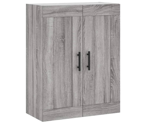 Aparador alto madera contrachapada gris sonoma 69,5x34x180 cm