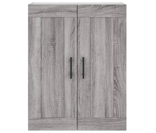 Aparador alto madera contrachapada gris sonoma 69,5x34x180 cm