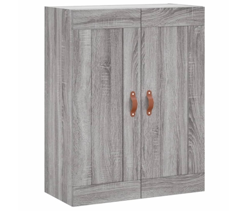 Aparador alto madera contrachapada gris sonoma 69,5x34x180 cm