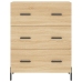 Aparador alto madera contrachapada color roble 69,5x34x180 cm