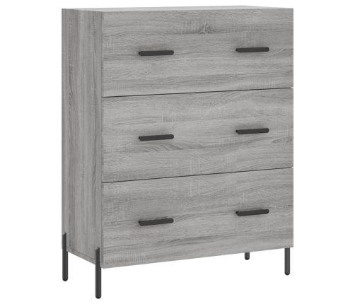 Aparador alto madera contrachapada gris sonoma 69,5x34x180 cm