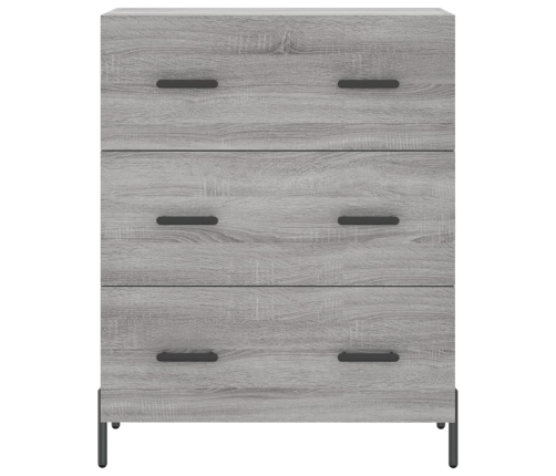 Aparador alto madera contrachapada gris sonoma 69,5x34x180 cm