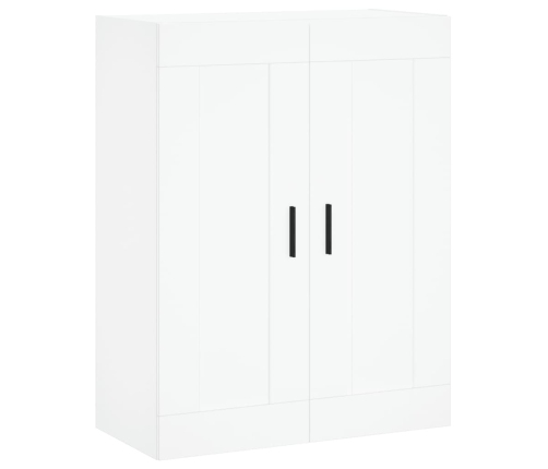 Aparador alto madera contrachapada blanco 69,5x34x180 cm