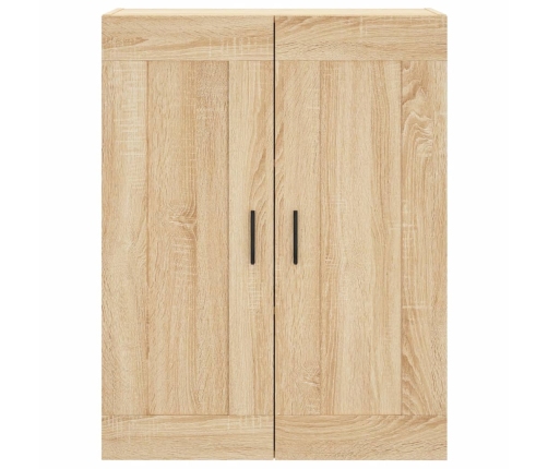 Aparador alto madera contrachapada color roble 69,5x34x180 cm