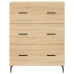 Aparador alto madera contrachapada color roble 69,5x34x180 cm