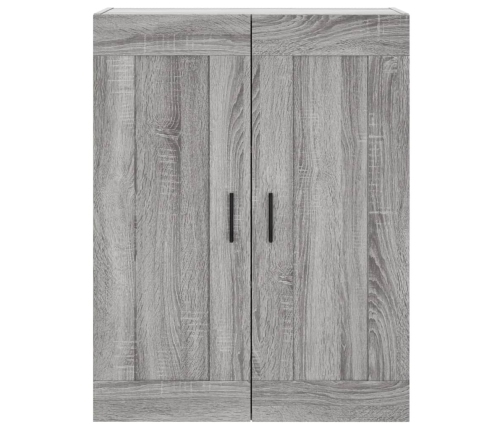 Aparador alto madera contrachapada gris sonoma 69,5x34x180 cm