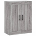 Aparador alto madera contrachapada gris sonoma 69,5x34x180 cm