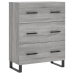 Aparador alto madera contrachapada gris sonoma 69,5x34x180 cm