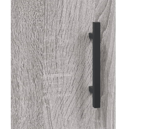 Aparador alto madera contrachapada gris sonoma 69,5x34x180 cm