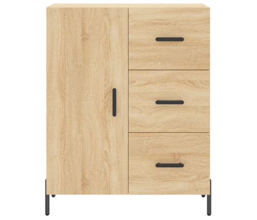 Aparador alto madera contrachapada color roble 69,5x34x180 cm