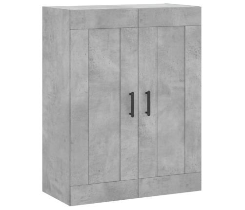 Aparador alto madera contrachapada gris hormigón 69,5x34x180 cm