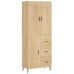 Aparador alto madera contrachapada color roble 69,5x34x180 cm