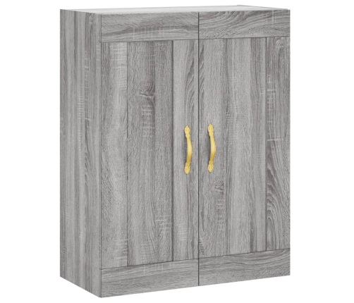 Aparador alto madera contrachapada gris sonoma 69,5x34x180 cm