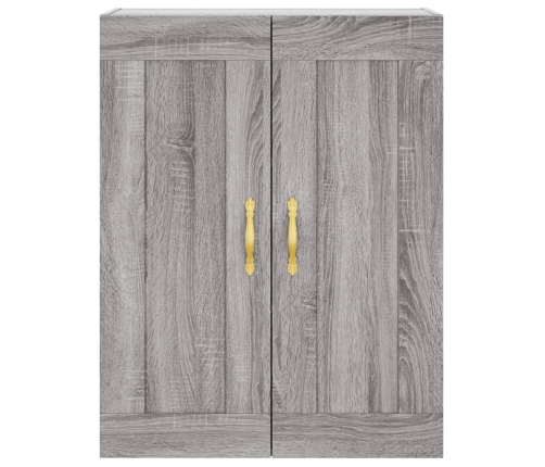 Aparador alto madera contrachapada gris sonoma 69,5x34x180 cm