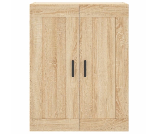 Aparador alto madera contrachapada color roble 69,5x34x180 cm