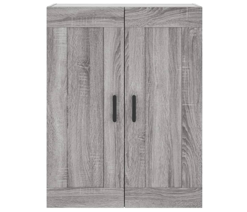 Aparador alto madera contrachapada gris sonoma 69,5x34x180 cm