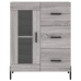 Aparador alto madera contrachapada gris sonoma 69,5x34x180 cm