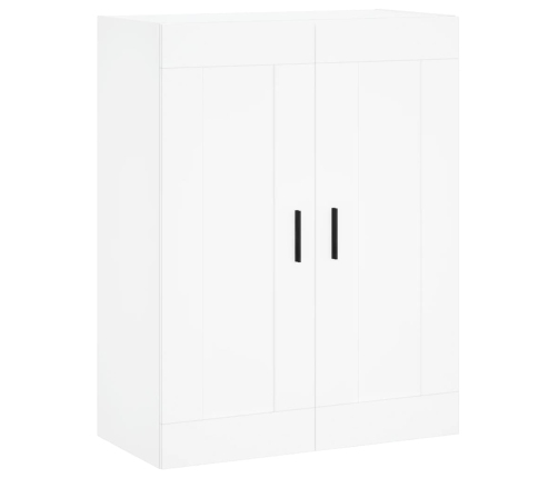 Aparador alto madera contrachapada blanco 69,5x34x180 cm