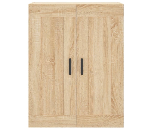 Aparador alto madera contrachapada color roble 69,5x34x180 cm