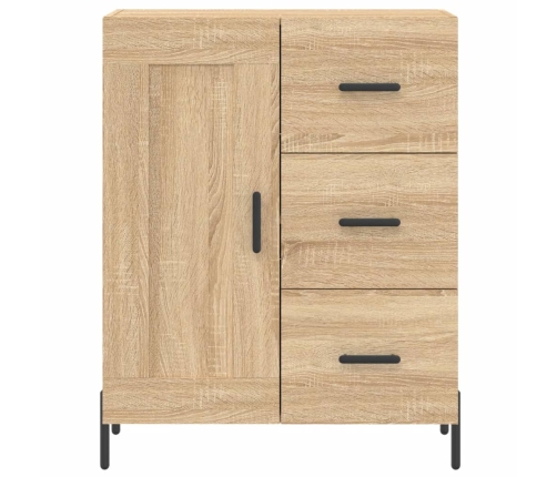 Aparador alto madera contrachapada color roble 69,5x34x180 cm