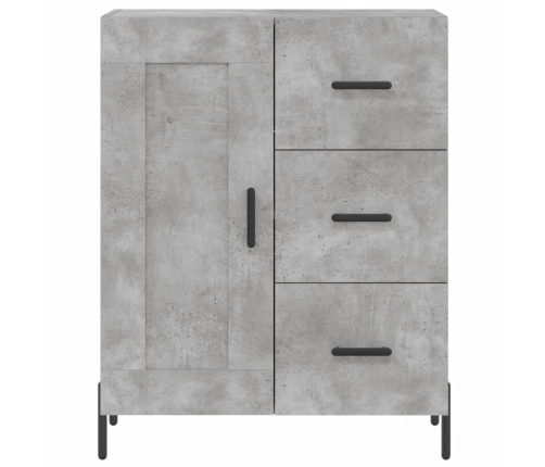 Aparador alto madera contrachapada gris hormigón 69,5x34x180 cm