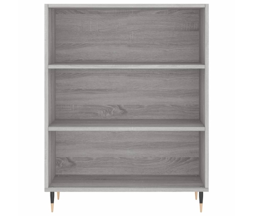 Aparador alto madera contrachapada gris sonoma 69,5x34x180 cm