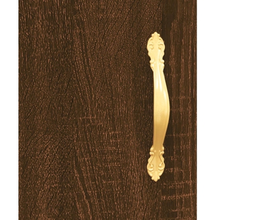 Aparador alto madera contrachapada marrón roble 69,5x34x180 cm