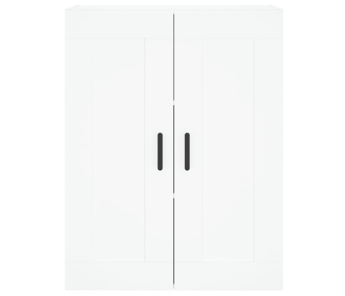 Aparador alto madera contrachapada blanco 69,5x34x180 cm