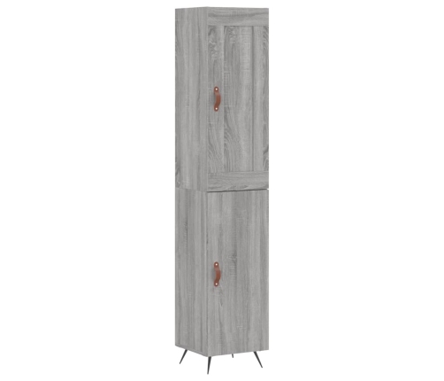 Aparador alto madera contrachapada gris Sonoma 34,5x34x180 cm