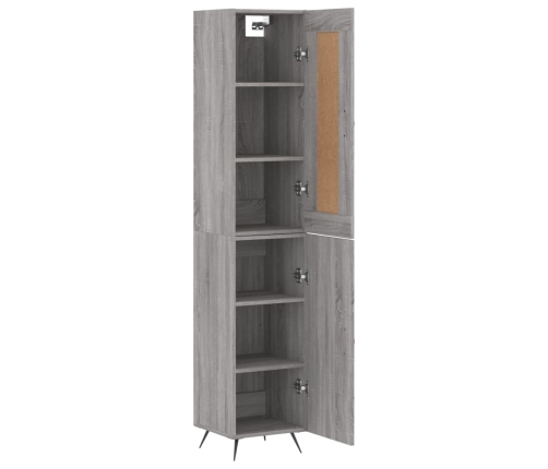 Aparador alto madera contrachapada gris Sonoma 34,5x34x180 cm