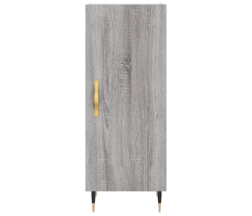 Aparador alto madera contrachapada gris Sonoma 34,5x34x180 cm