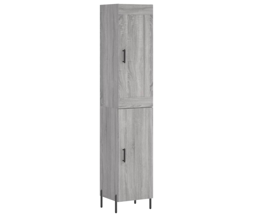 Aparador alto madera contrachapada gris Sonoma 34,5x34x180 cm