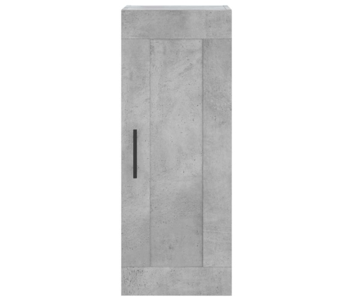 Aparador de madera contrachapada gris hormigón 34,5x34x180 cm