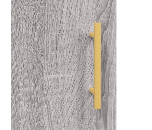 Aparador alto madera contrachapada gris Sonoma 34,5x34x180 cm