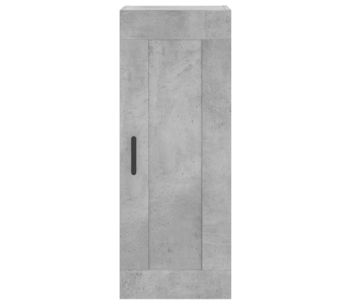 Aparador de madera contrachapada gris hormigón 34,5x34x180 cm