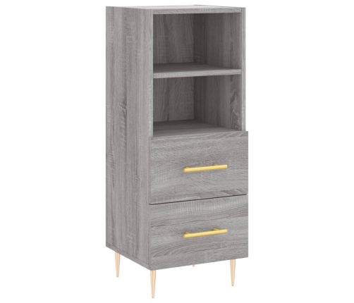 Aparador alto madera contrachapada gris Sonoma 34,5x34x180 cm