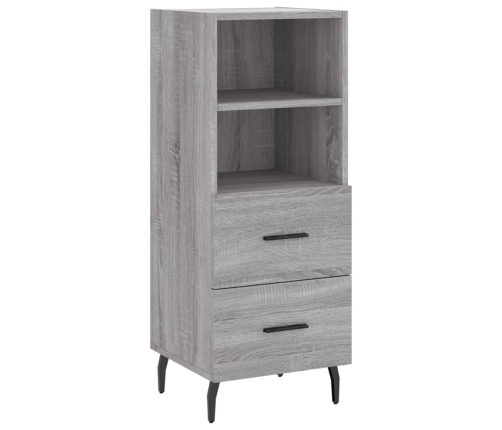 Aparador alto madera contrachapada gris Sonoma 34,5x34x180 cm