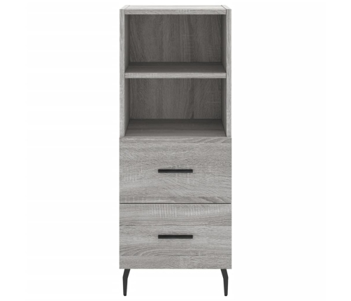 Aparador alto madera contrachapada gris Sonoma 34,5x34x180 cm