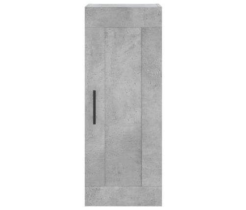 Aparador de madera contrachapada gris hormigón 34,5x34x180 cm