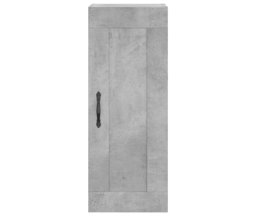 Aparador de madera contrachapada gris hormigón 34,5x34x180 cm