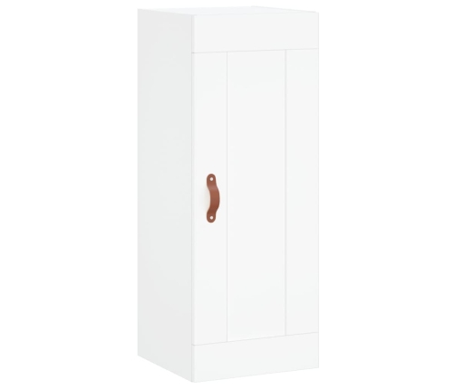 Aparador alto madera contrachapada blanco 34,5x34x180 cm