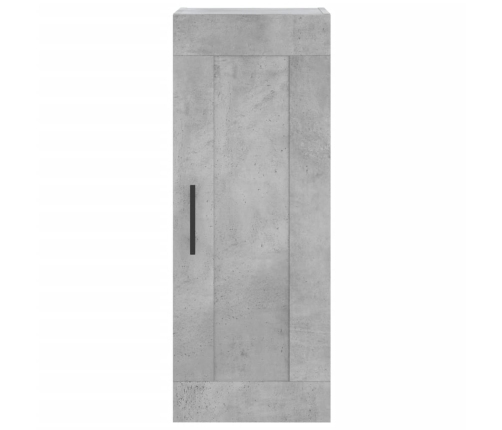 Aparador de madera contrachapada gris hormigón 34,5x34x180 cm