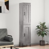 Aparador alto madera contrachapada gris Sonoma 34,5x34x180 cm