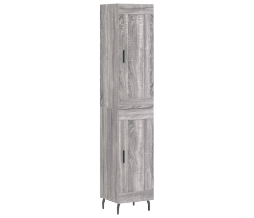 Aparador alto madera contrachapada gris Sonoma 34,5x34x180 cm