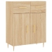 Aparador alto madera contrachapada color roble 69,5x34x180 cm